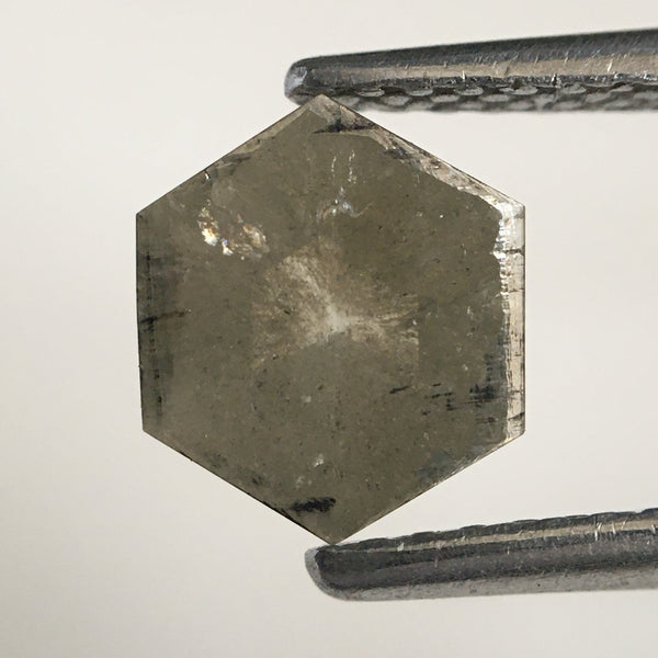 Pair of 1.63 Ct Hexagon shape Diamond 6.88 mm X 6.20 mm X 2.49 mm Hexagon Shape Loose Diamond, Flat Back Hexagon Loose Diamond SJ05/53