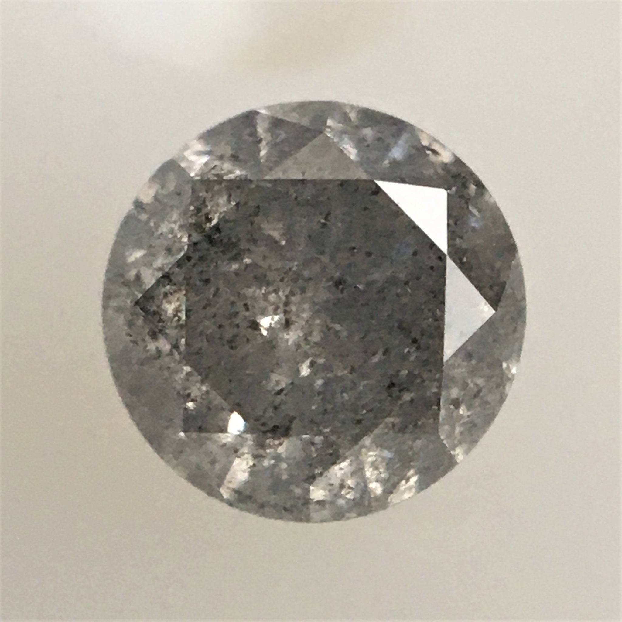 0.30 Ct Salt and Pepper Natural Loose Diamond, 4.36 mm x 2.65 mm Round Grey Loose Diamond, Natural Brilliant Cut Loose Diamond SJ15/11