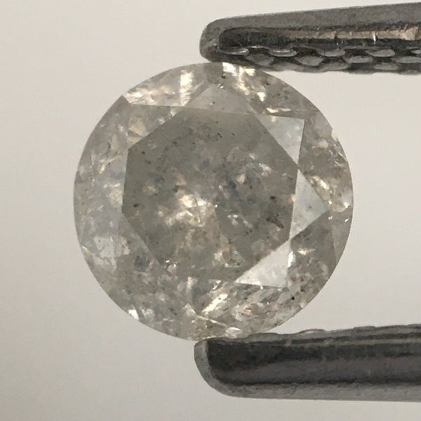 0.44 Ct Gray Color Round Brilliant Cut Loose Diamond, 4.70 mm x 3.20 mm Loose Diamond, Natural Loose Brilliant Cut Diamond SJ15/12
