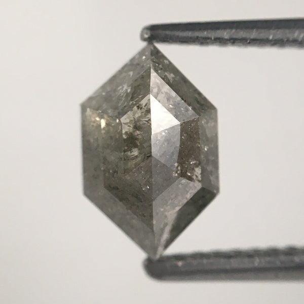 1.29 Ct Antique Shape Natural Loose Diamond, 8.83 mm X 5.57 mm X 3.41 mm Fancy Color Flat Base Hexagon Diamond Use for Jewelry SJ05/18