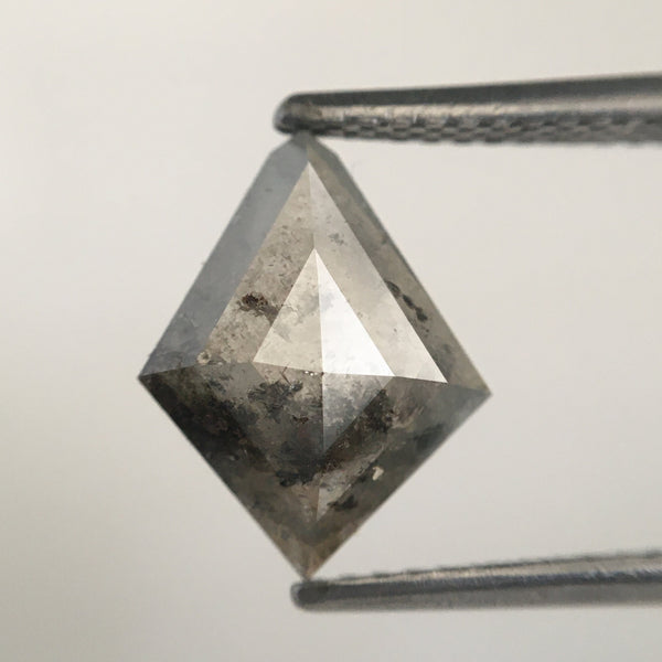 1.33 Ct 11.00 mm X 8.80 mm Fancy Grey Color geometric shape Natural Loose Diamond, i3 Kite Shape Back Flat grey Diamond SJ13/11
