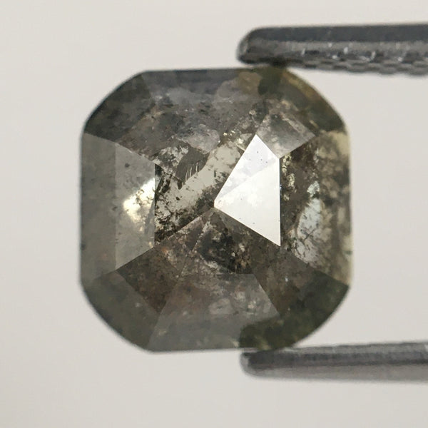 1.33 Ct 7.28 mm X 7.02 mm X 2.80 mm Dark Grey  Cushion Cut Natural Loose Diamond Excellent Diamond quality Use for Jewelry making SJ05/37