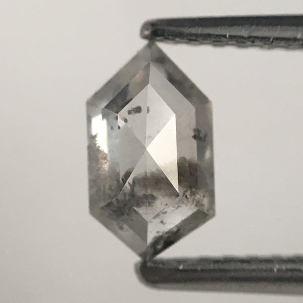 0.72 Ct Natural Loose Diamond Hexagon Shape Salt and Pepper, 7.28 mm x 4.16 mm x 2.68 mm Geometry Shape Natural Loose Diamond SJ70/24