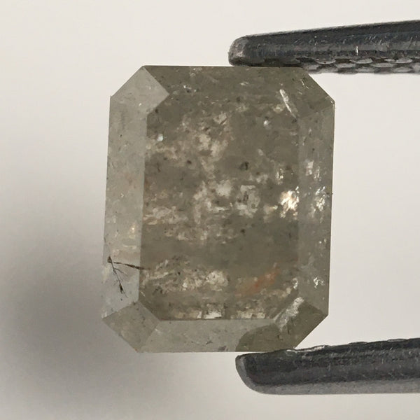 1.08 Ct Fancy Gray Emerald Cut Natural Loose Diamond, 6.35 mm X 5.05 mm Emerald Shape Natural Diamond best for engagement ring SJ14/31