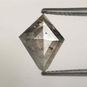 1.33 Ct 11.00 mm X 8.80 mm Fancy Grey Color geometric shape Natural Loose Diamond, i3 Kite Shape Back Flat grey Diamond SJ13/11