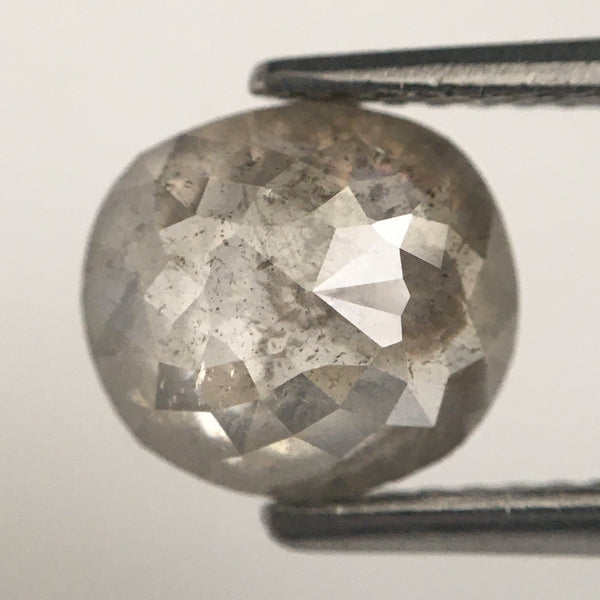 1.90 Ct Oval Shape Fancy Color Natural Loose Diamond, 7.99 mm x 7.26 mm x 3.50 mm Grey Oval Cut Rose Cut Natural Diamond SJ71/09