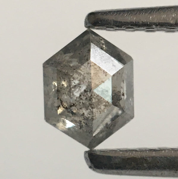 0.28 Ct Fancy Gray Natural Loose Diamond Hexagon Shape 4.74 mm X 3.55 mm X 2.03 mm Hexagon Shape Loose Diamond Use for Jewellery SJ53/64