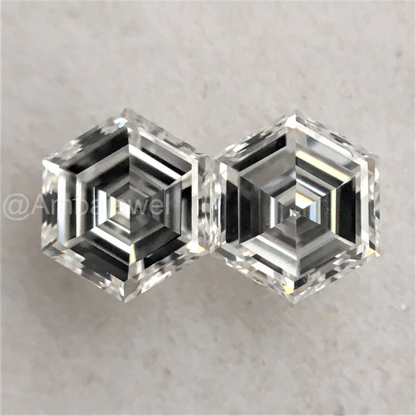 Natural Loose Diamond Hexagon Shape G-H Color VS Clarity, 3.30 mm to 3.70 mm, 0.18 to 0.24 Ct Hexagon Shape Colorless Loose Diamond SJ98hexa
