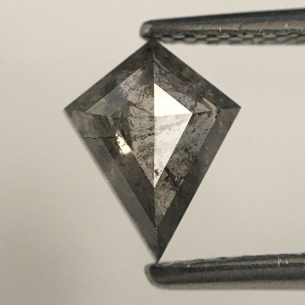 0.76 Ct Natural Loose Diamond Kite Shape Salt and Pepper, 7.86 mm x 6.25 mm x 2.66 mm Geometric shape natural diamond for Jewelry SJ70/54