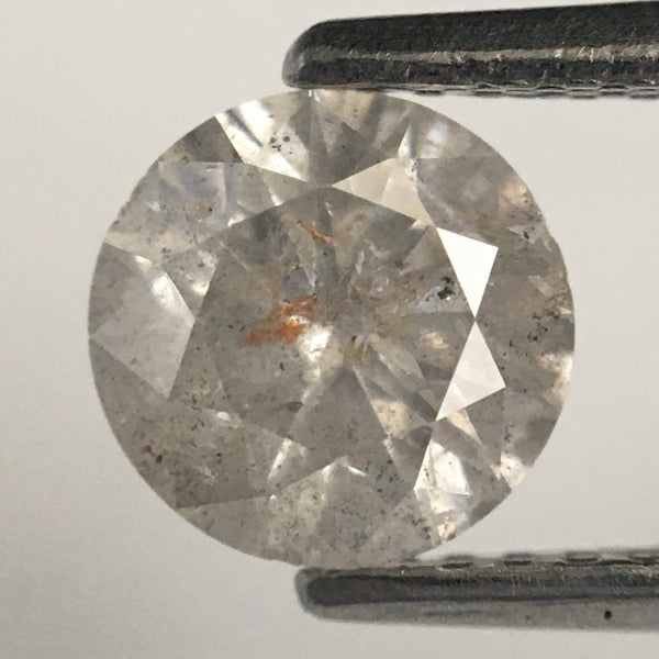 1.02 Ct Round Shape Brilliant Cut Natural Diamond, 6.37 mm x 3.97 mm Round Natural Loose Diamond, Gray color i3 Clarity Diamond SJ72/26