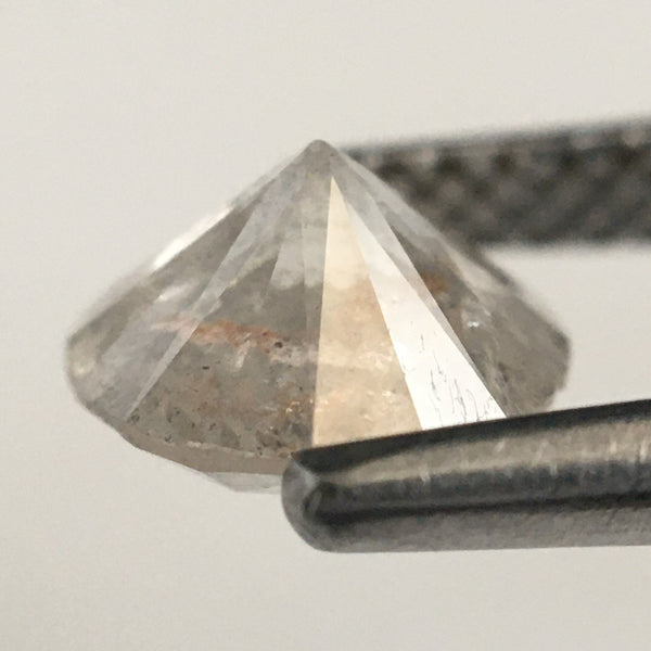 1.02 Ct Round Shape Brilliant Cut Natural Diamond, 6.37 mm x 3.97 mm Round Natural Loose Diamond, Gray color i3 Clarity Diamond SJ72/26