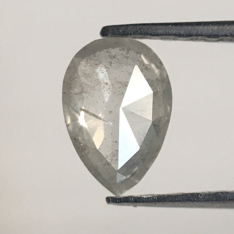 0.32 Ct Light Gray Pear shape loose natural diamond, 5.84 mm X 4.05 mm X 1.69 mm Light Grey Brilliant Cut Pear Natural Loose Diamond SJ01/23