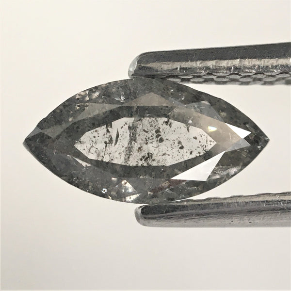 0.51 Ct Marquise Shape Natural Brilliant Cut Loose Diamond, 8.26 mm x 4.21 mm x 1.97 mm Salt & pepper Rose Cut Loose Diamond SJ73/26