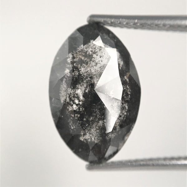 4.82 Ct Oval Shape Rose Cut Salt and Pepper Natural Loose Diamond, 15.14 mm x 10.13 mm x 3.46 mm Oval Shape Loose Diamond SJ74/07