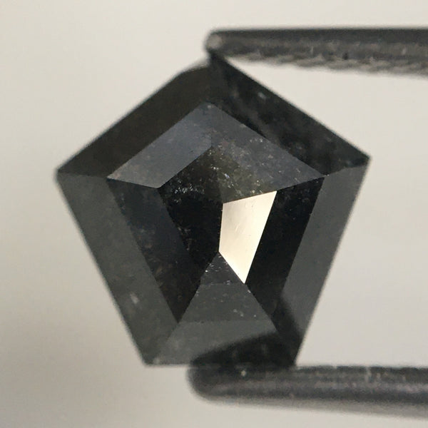 1.68 Ct Pentagon Shape Dark Gray Black Rose Cut Natural Loose Diamond 7.89 mm X 7.88 mm X 3.73 mm Natural Geometric Diamond SJ10/29