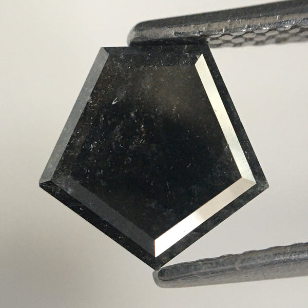 1.68 Ct Pentagon Shape Dark Gray Black Rose Cut Natural Loose Diamond 7.89 mm X 7.88 mm X 3.73 mm Natural Geometric Diamond SJ10/29