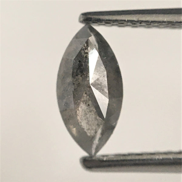 0.65 Ct Marquise Shaped Natural Brilliant Cut Loose Diamond, 8.01 mm x 4.01 mm x 2.39 mm Salt & pepper Rose Cut Loose Diamond SJ73/24