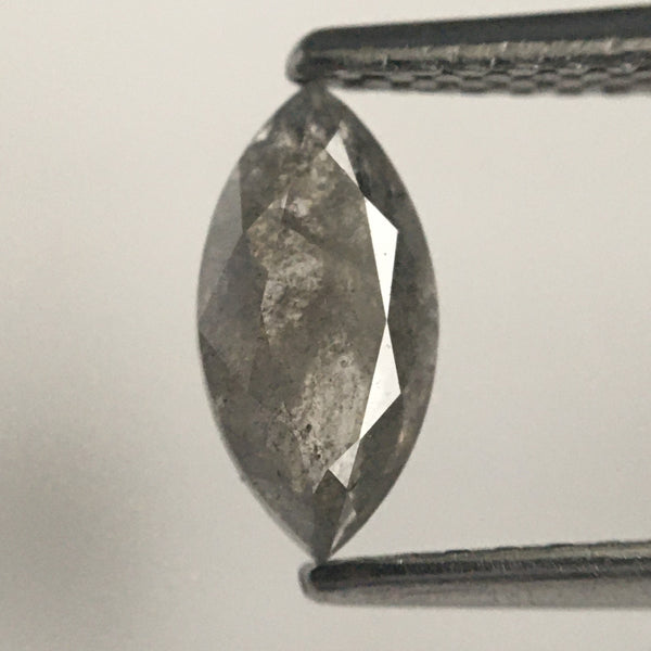 0.65 Ct Marquise Shaped Natural Brilliant Cut Loose Diamond, 8.01 mm x 4.01 mm x 2.39 mm Salt & pepper Rose Cut Loose Diamond SJ73/24