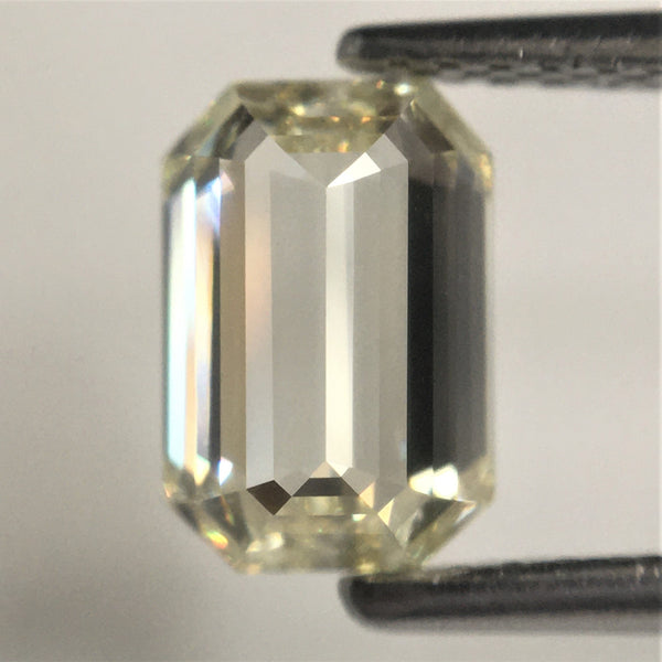 1.26 Ct Natural Loose Diamond Emerald Shape, 7.62 MM x 5.18 MM x 3.03 MM, M Color VS1 clarity Faint Yellow Natural Loose Diamond SJ39/55