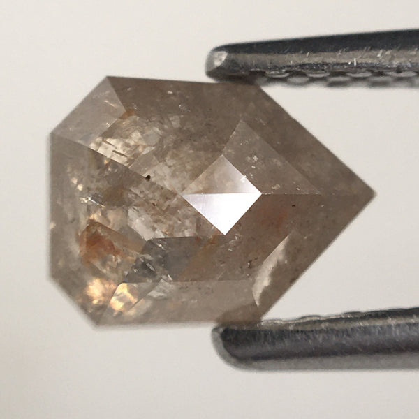 0.92 Ct Fancy Grey Brown Shield Shape Diamond, 6.49 mm X 4.92 mm X 3.28 mm Geometric shape Natural Diamond Use for Jewelry SJ10/14