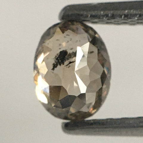 0.58 Ct Fancy Brown Oval Shape Rose cut Natural Diamond 5.29 mm X 4.13 mm X 2.70 mm Rose Cut Natural Loose Diamond For Ring SJ50/17