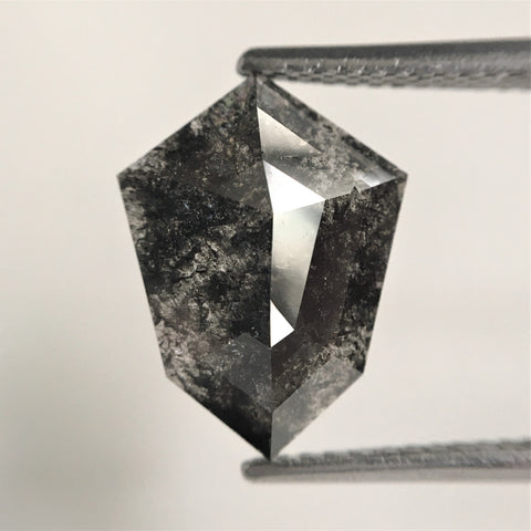 2.76 Ct Genuine Fancy Grey Black Color Loose Diamond 12.88 mm X 9.62 mm X 2.79 mm Geometric shape Natural Loose Diamond Use for SJ10/25