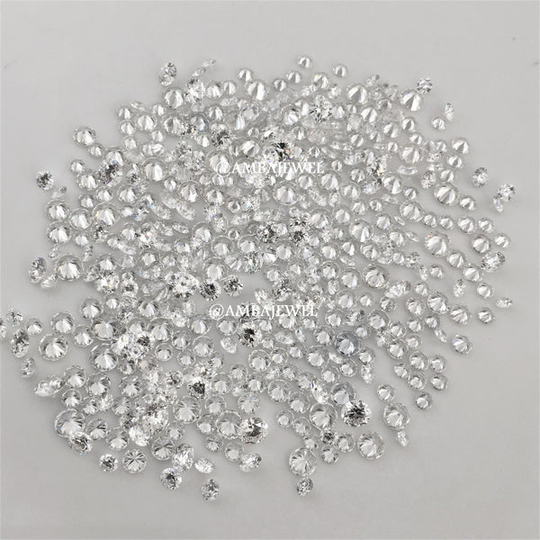 1.00 Ct Round Brilliant Cut Man Made Diamond, 0.80 mm to 3.50 mm Lab Grown Diamonds, Polished Round Cut LGD Diamond, Lab Grown Diamond