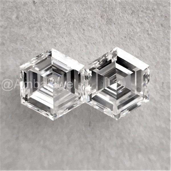 White Natural Loose Diamond Hexagon Shape F-G Color VS Clarity, 3.90 mm to 4.14 mm, 0.18 Ct to 0.40 Ct Hexagon Shape Loose Diamond SJ99hexa