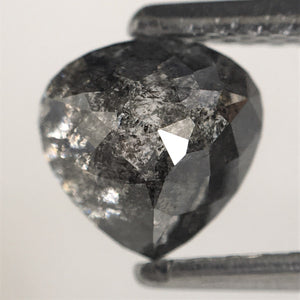 1.12 Ct Pear Shape natural loose diamond salt and pepper, 5.66 mm x 5.79 mm x 3.87 mm Full- cut pear shape natural diamond SJ73/64