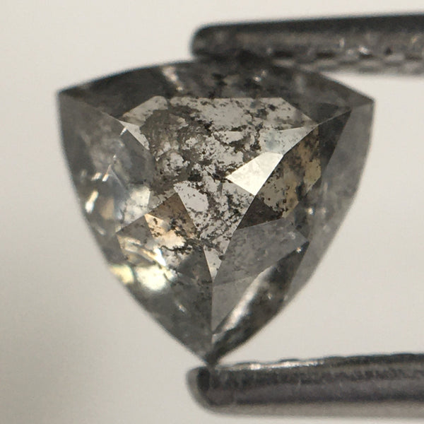 0.90 Ct Triangle Shape Natural Loose Diamond Salt and Pepper 5.80 mm x 5.77 mm x 3.26 mm, Natural Gray Loose Diamond for rings SJ73/66