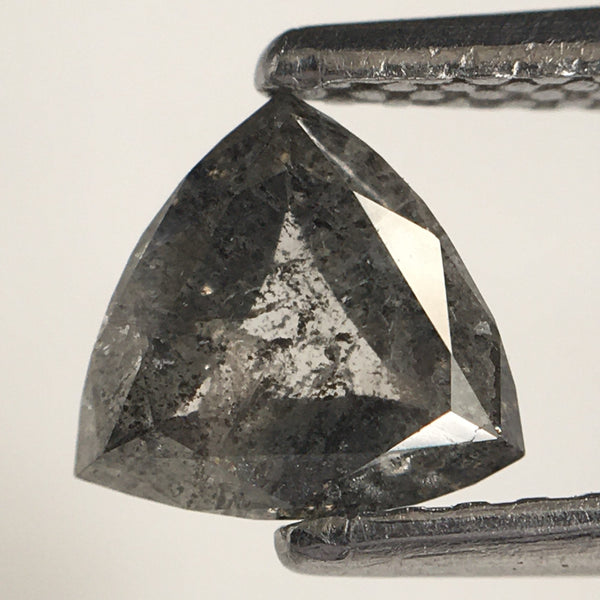 0.90 Ct Triangle Shape Natural Loose Diamond Salt and Pepper 5.80 mm x 5.77 mm x 3.26 mm, Natural Gray Loose Diamond for rings SJ73/66