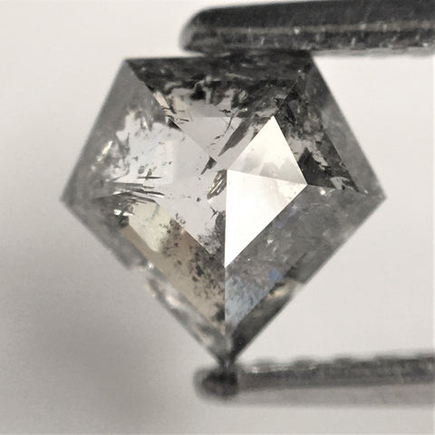 0.96 Ct Antique Shape Fancy Gray Color Natural Loose Diamond, 6.06 mm x 6.31 mm x 3.20 mm Shield shape Natural Loose Diamond SJ73/37
