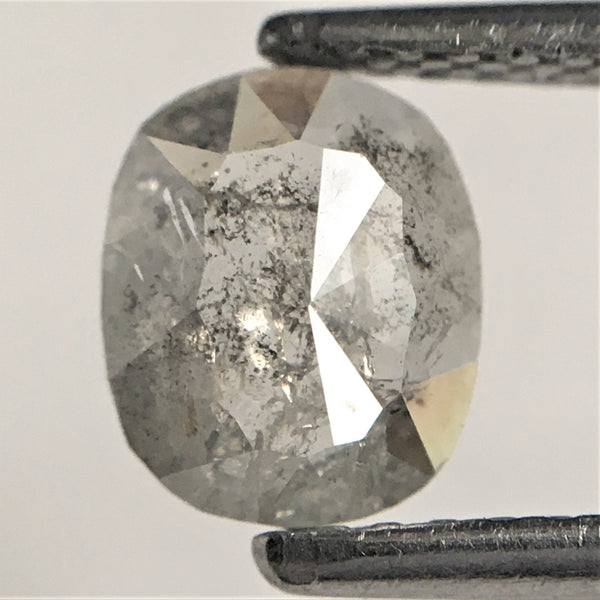 0.71 Ct Salt and pepper Oval shape rose cut Natural diamond, 6.63 mm x 5.52 mm x 2.06 mm Flat Back Oval natural diamond SJ73/43