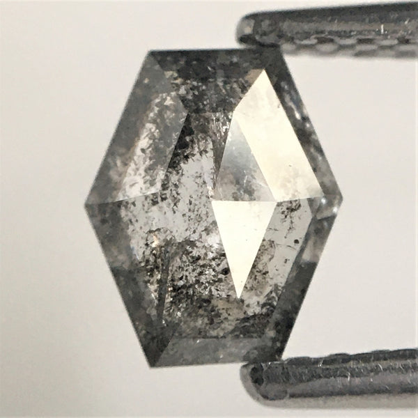 0.56 Ct Hexagon Shape Salt and Pepper Natural Loose Diamond, 5.00 mm x 6.16 mm x 2.04 mm Geometry Shape Natural Loose Diamond SJ73/48