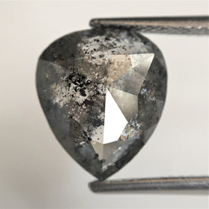 4.44 Ct Pear Shape natural loose diamond salt and pepper, 11.54 x 9.98 x 4.64 mm Full Cut pear shape natural diamond SJ75/03