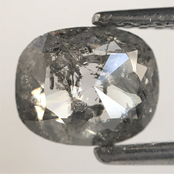0.96 Ct Oval Shape natural loose diamond salt and pepper, 7.29 x 6.00 x 2.31 mm Flat-Base Oval shape natural diamond SJ75/61