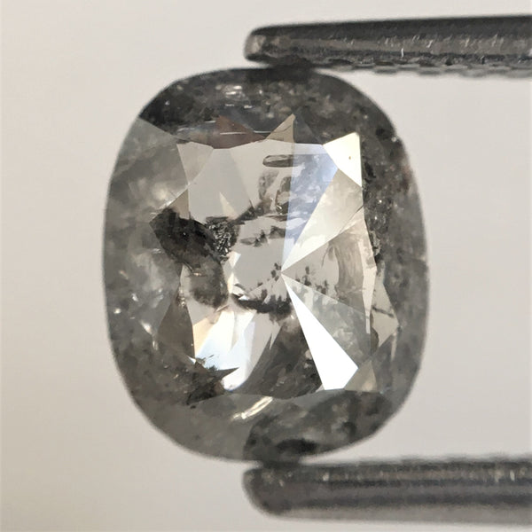 0.96 Ct Oval Shape natural loose diamond salt and pepper, 7.29 x 6.00 x 2.31 mm Flat-Base Oval shape natural diamond SJ75/61