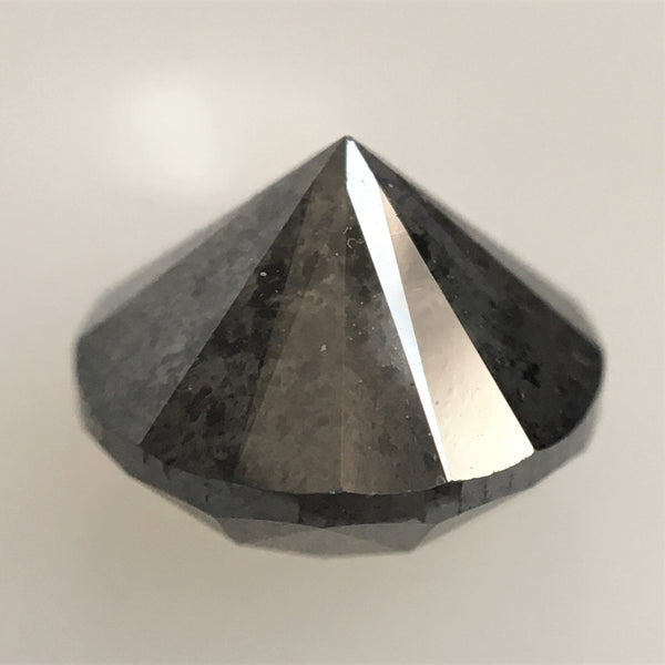 2.11 Ct Salt and Pepper Brilliant Cut Natural Diamond, 7.50 mm x 5.34 mm Grey & Black Loose Diamonds, Natural Loose Diamond SJ75/93