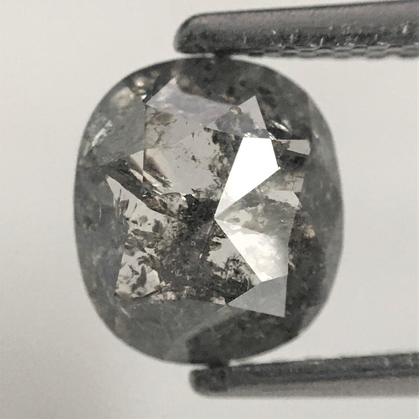 1.14 Ct Oval Shape natural loose diamond salt and pepper, 7.34 x 6.38 x 2.53 mm Flat-Base Oval shape natural diamond SJ75/66