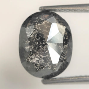 2.61 Ct Oval Shape natural loose diamond salt and pepper, 10.60 x 8.43 x 3.14 mm Full-Cut Oval shape natural diamond SJ75/75