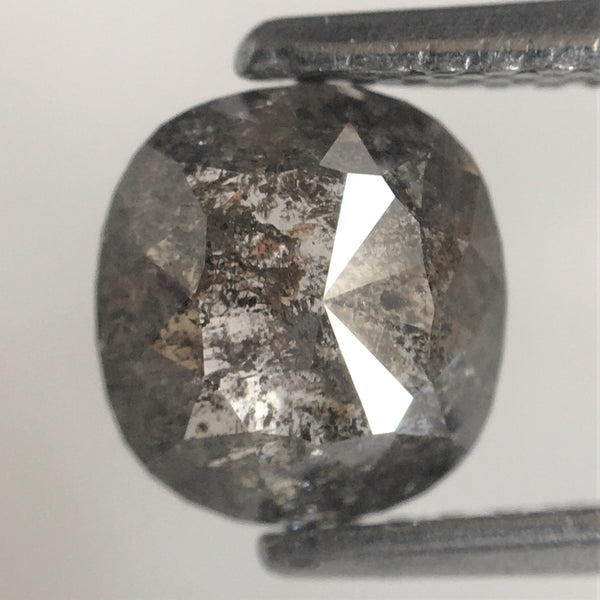 0.97 Ct Rose cut Natural Oval Shape Grey Color Loose Diamond 6.79 mm x 6.34 mm x 2.46 mm Rustic natural loose diamond SJ31/23