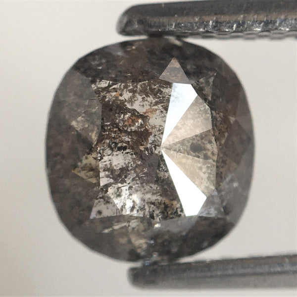 0.97 Ct Rose cut Natural Oval Shape Grey Color Loose Diamond 6.79 mm x 6.34 mm x 2.46 mm Rustic natural loose diamond SJ31/23