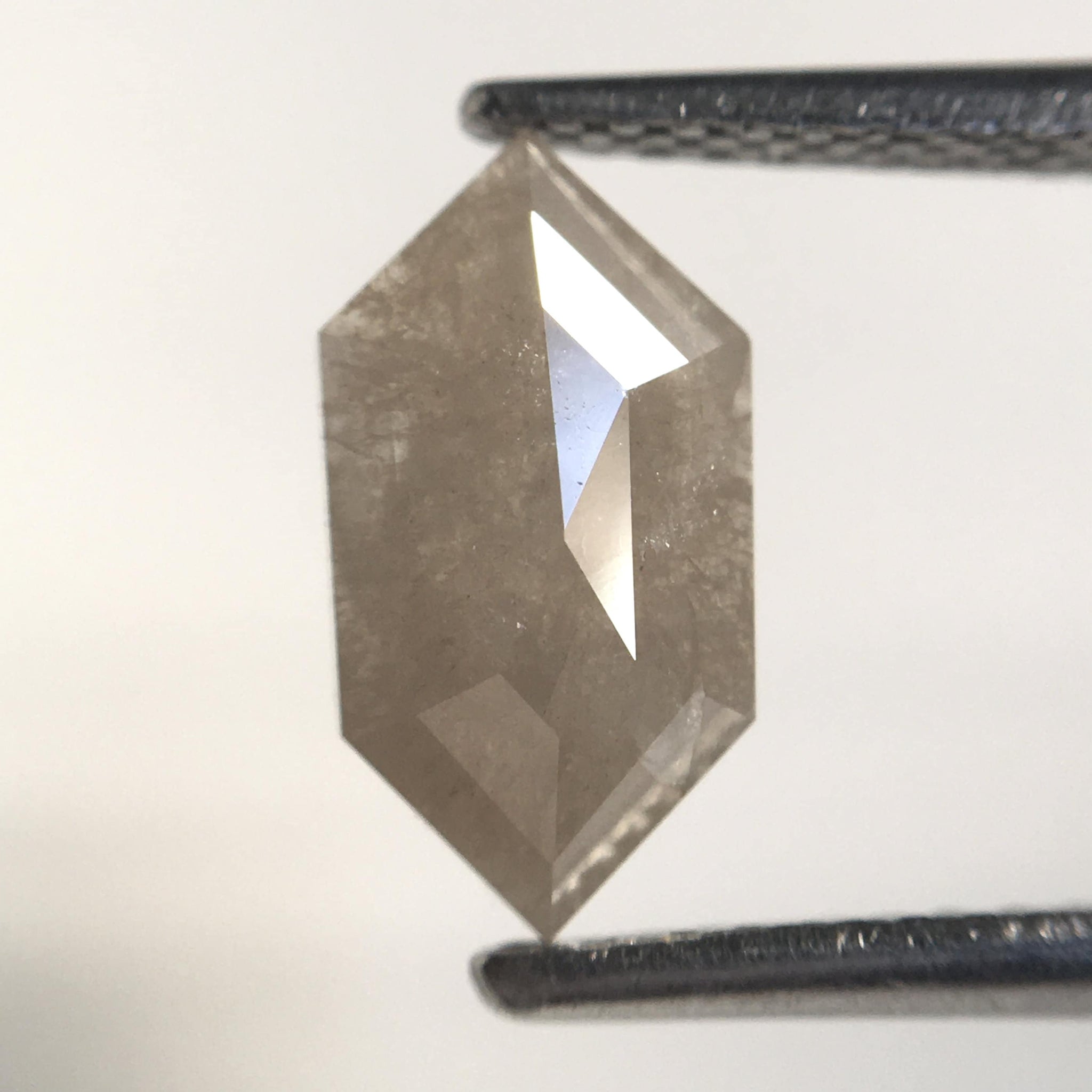 1.18 Ct Hexagon Shape Grey Color Natural Loose Diamond, 10.36 mm X 5.57 mm X 2.32 mm Natural Geometric Loose Diamond SJ12/42