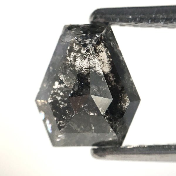 1.24 Ct Natural Loose Diamond Geometric Shape 7.00 mm X 6.10 mm Fancy Grey Color, Fancy Shape Grey Black Diamond Use For Ring SJ20/04