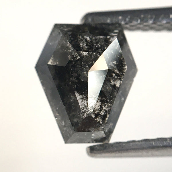 1.24 Ct Natural Loose Diamond Geometric Shape 7.00 mm X 6.10 mm Fancy Grey Color, Fancy Shape Grey Black Diamond Use For Sale SJ20/04