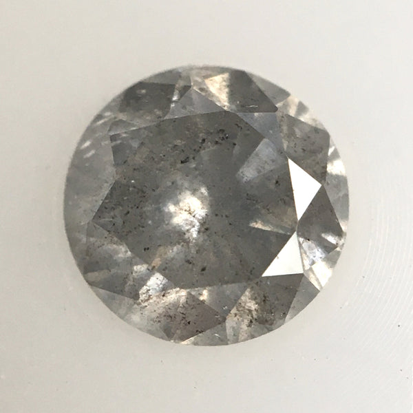 0.38 Ct Natural Fancy Grey Diamond 4.70 mm X 2.90 mm Round Grey Color Loose Diamonds, Brilliant Cut Fancy Grey Natural Diamond SJ22/06