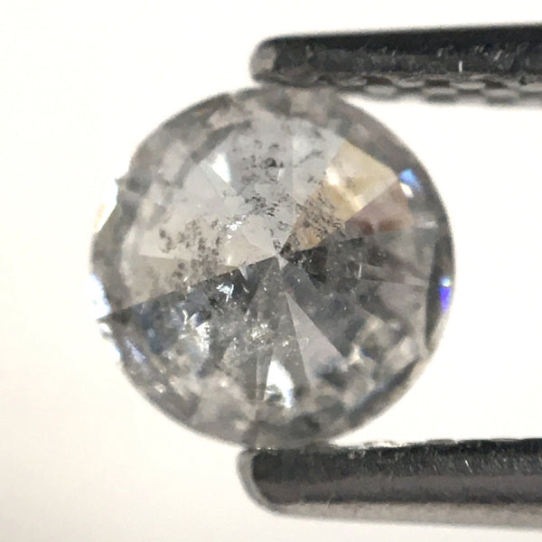 0.39 Ct Natural loose diamond 5.00 mm x 2.28 mm, Round Brilliant cut grey salt and pepper, Natural loose diamond round brilliant cut SJ22/35