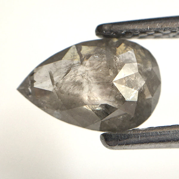 0.65 Ct Natural Loose Diamond Dark Grey Color Pear Cut, 7.90 mm X 5.30 mm x 2.10 mm Excellent Natural Loose Diamond for Jewellery SJ23/15