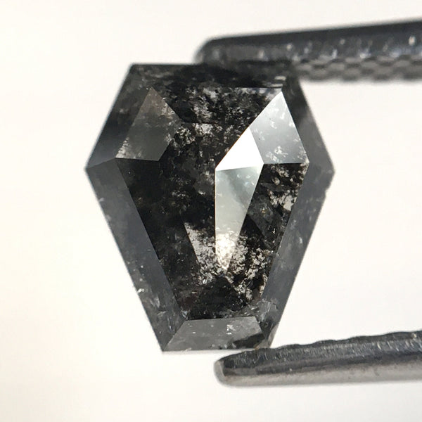 1.24 Ct Natural Loose Diamond Geometric Shape 7.00 mm X 6.10 mm Fancy Grey Color, Fancy Shape Grey Black Diamond Use For Ring SJ20/04