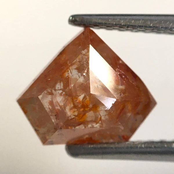 Natural Loose Diamond 1.40 Ct 7.25 mm X 8.90 mm x 2.70 mm Fancy reddish Brown Geometric shape Diamond, Fancy reddish Brown Diamond SJ27/07
